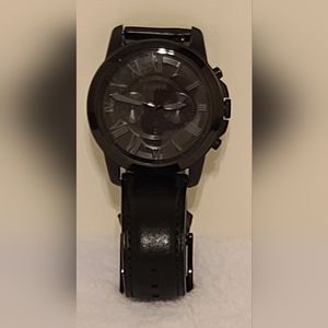 Men's Fossil Grant Chronograph Black Set Watch FS5147SET